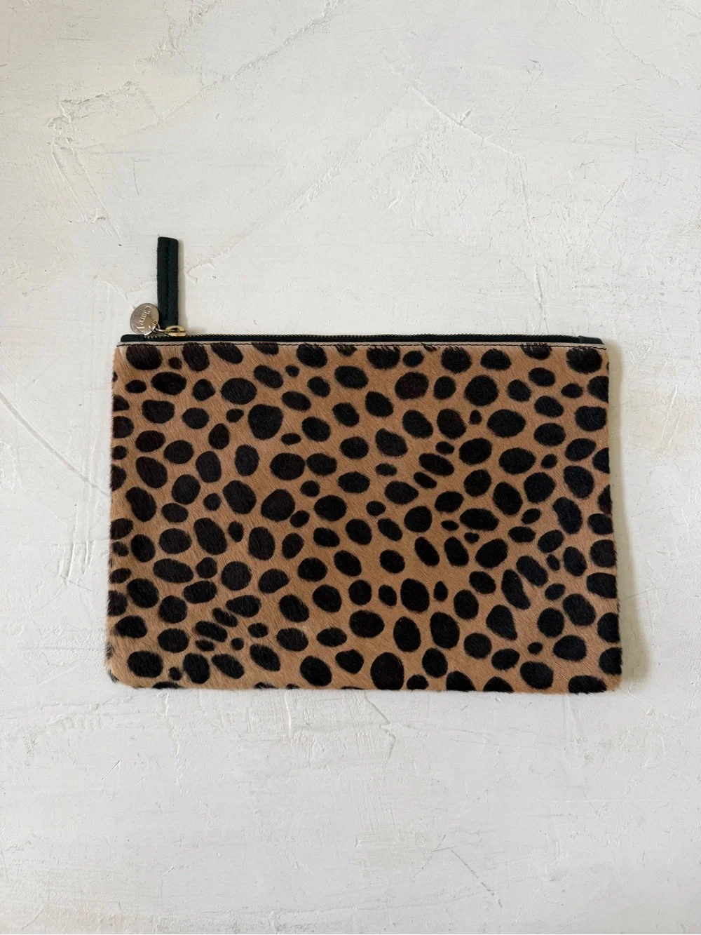 Clare V. Leopard Flat Clutch